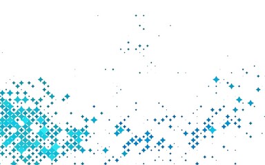 Light BLUE vector layout with bright stars. Blurred decorative design in simple style with stars. The template can be used as a background.