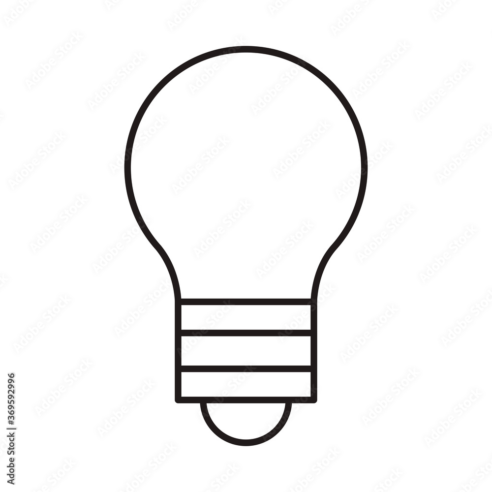 Poster bulb light idea isolated icon