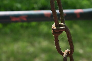 old rusty chain link