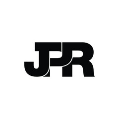 JPR letter monogram logo design vector