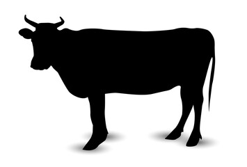 丑　年賀状　シルエット　アイコン