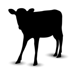 丑　年賀状　シルエット　アイコン