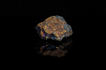 bornite chilean rock in black background