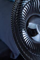 fan turbine on black background