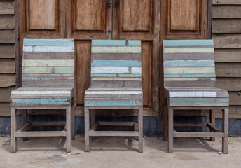 wooden chair on the beach