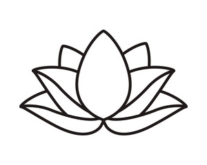 lotus flower asian isolated icon