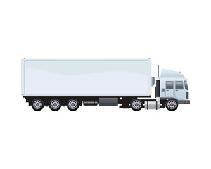white truck car vehicle brand isolated icon