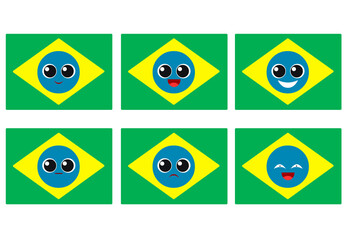 Brazilian flag Cute and funny