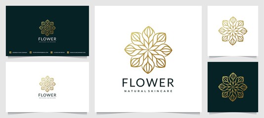 abstract  logo flower rose logo design for beauty