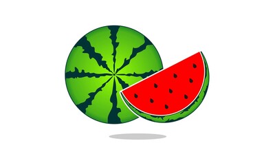 Watermelon fresh fruit vector illustration design