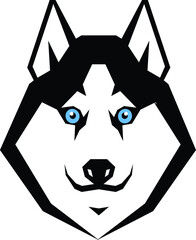 Head of Husky Dog Edgy Design
