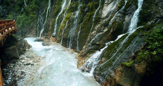 Wimbachklamm gorge in Southern Bavaria, Germany