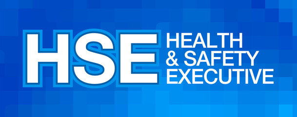  HSE – Health and Safety Executive Acronym, Modern Background Design	