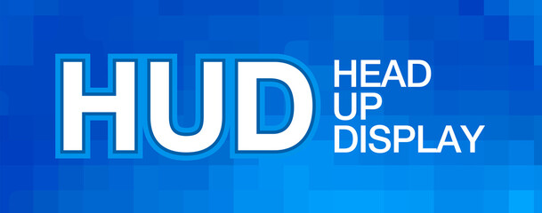  HUD – Head Up Display Acronym, Modern Background Design	