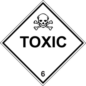 TOXIC transport hazard sign and symbol