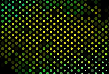 Dark Green, Yellow vector template with circles.