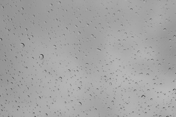 Raindrops on the glass background.