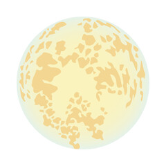 moon full night isolated icon