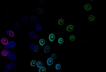 Dark Multicolor, Rainbow vector layout with circle shapes.