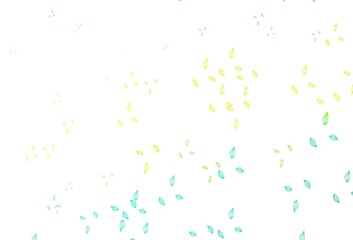 Light Green, Yellow vector doodle layout.