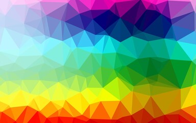 Light Multicolor, Rainbow vector low poly cover. Colorful illustration in abstract style with gradient. Completely new template for your business design.