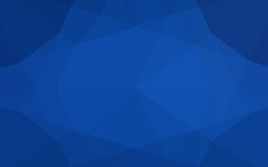 Dark BLUE vector abstract mosaic backdrop. Glitter abstract illustration with an elegant design. Triangular pattern for your business design.