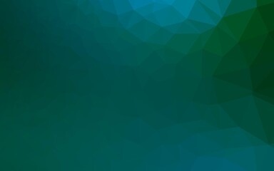 Obraz premium Dark Blue, Green vector low poly layout. A vague abstract illustration with gradient. Elegant pattern for a brand book.
