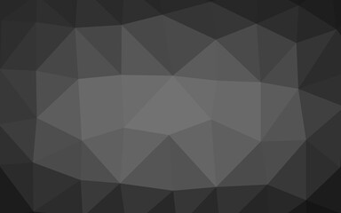 Dark Silver, Gray vector polygon abstract layout. Shining illustration, which consist of triangles. Triangular pattern for your business design.