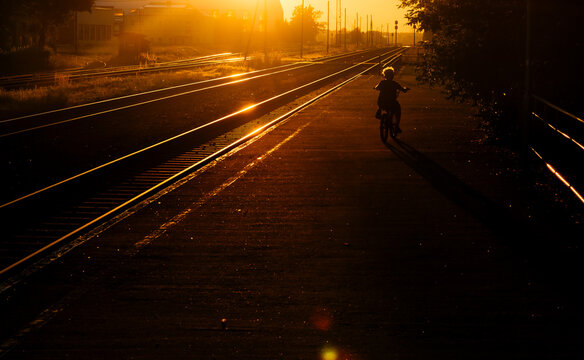 golden hour bicycle ride