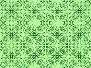 Seamless pattern design with floral background elements, beautiful ornaments, black, white, orange, pink, red, green, yellow, blue, gray, purple, brown