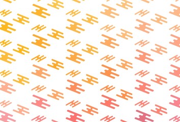 Light Yellow, Orange vector backdrop with long lines.
