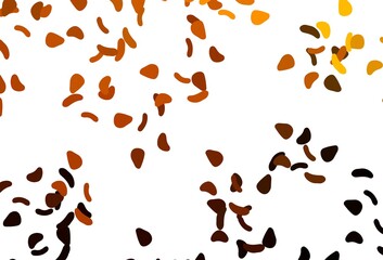 Light Yellow, Orange vector background with abstract forms.