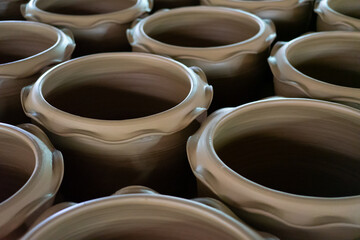 clay pots in ceramic factory