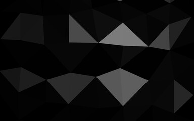 Dark Silver, Gray vector blurry triangle texture. A completely new color illustration in a vague style. Triangular pattern for your business design.