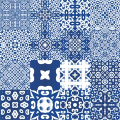 Ornamental azulejo portugal tiles decor.