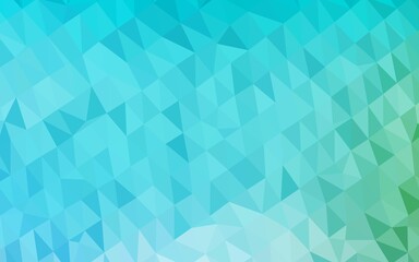 Light Blue, Green vector polygon abstract backdrop. Colorful illustration in Origami style with gradient.  Completely new design for your business.