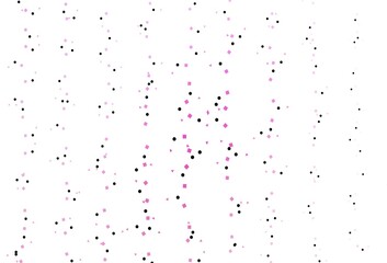 Light Pink vector template with crystals, circles, squares.