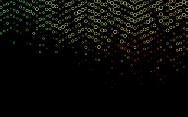 Dark Green, Red vector background with bubbles. Modern abstract illustration with colorful water drops. Pattern for ads, leaflets.