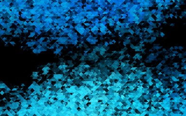 Dark BLUE vector template with crystals, triangles. Abstract gradient illustration with triangles. Template for wallpapers.