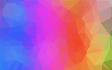 Light Multicolor, Rainbow vector low poly texture. Creative illustration in halftone style with gradient. Brand new design for your business.