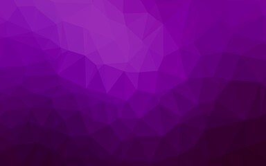 Dark Purple vector shining triangular template. Triangular geometric sample with gradient.  Textured pattern for background.