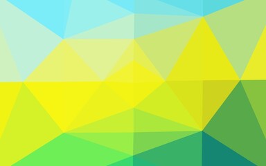 Light Blue, Yellow vector blurry triangle template. Colorful illustration in Origami style with gradient.  Elegant pattern for a brand book.