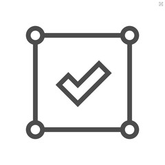 Land good shape area vector icon design, 48X48 pixel perfect and editable stroke.