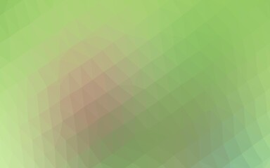 Light Green, Red vector low poly cover. Triangular geometric sample with gradient.  Completely new design for your business.