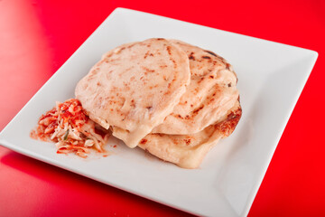 Traditional pupusas dish from central america el salvador and honduras