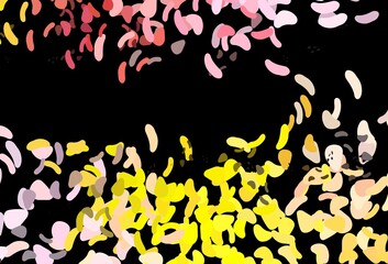 Dark Pink, Yellow vector pattern with chaotic shapes.