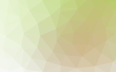 Light Green, Yellow vector triangle mosaic template. Shining illustration, which consist of triangles. Completely new template for your business design.