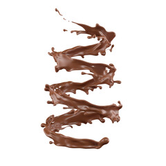 Chocolate Milk splash 3d realistic