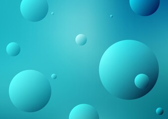 Light BLUE vector background with bubbles. Illustration with set of shining colorful abstract circles. The pattern can be used for ads, leaflets of liquid.