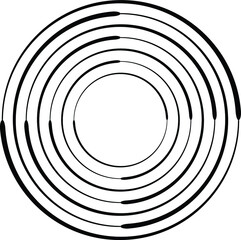 Lines in Circle Form . Spiral Vector Illustration .Technology round. Wave Logo . Design element . Abstract Geometric shape .